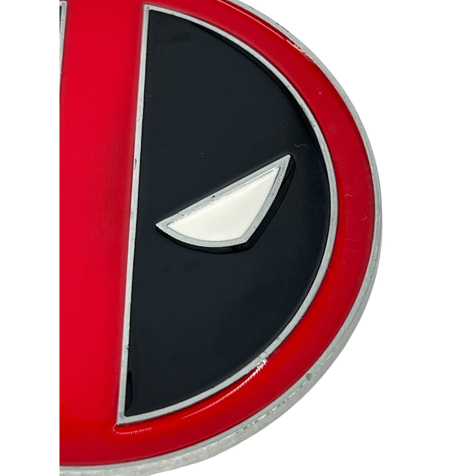 Marvel Deadpool Belt Buckle Mens OS Red Black Enamel Logo Round 3in Comic Core