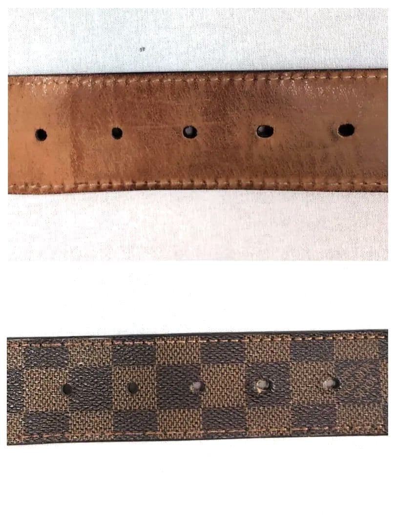 Louis Vuitton Pre-Owned Damier Sainteur Belt Gold 95Cm 5