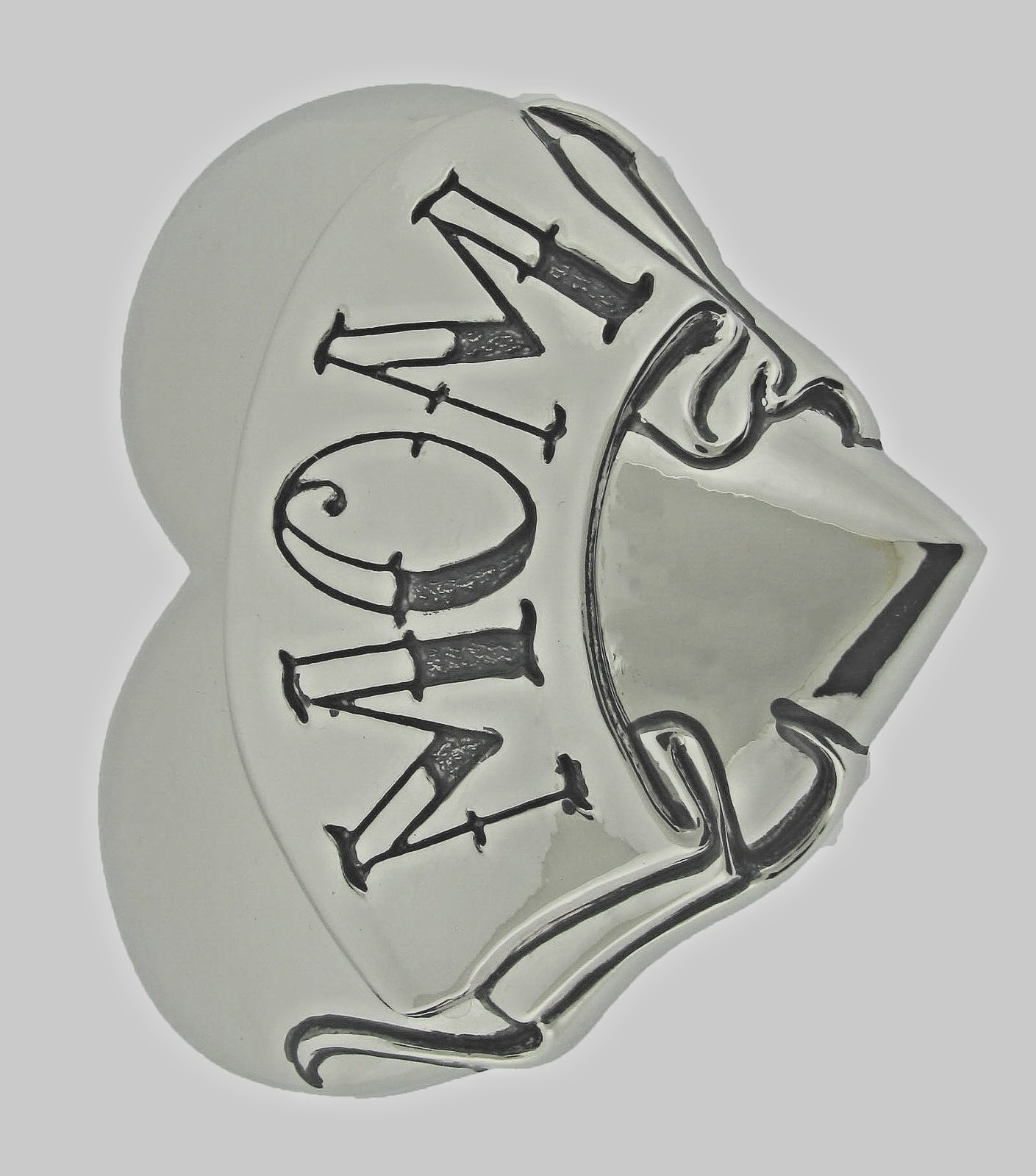 Best Mom Ever Belt Buckle Heart Shaped Mom Mother Day Gift Silver Metal Western