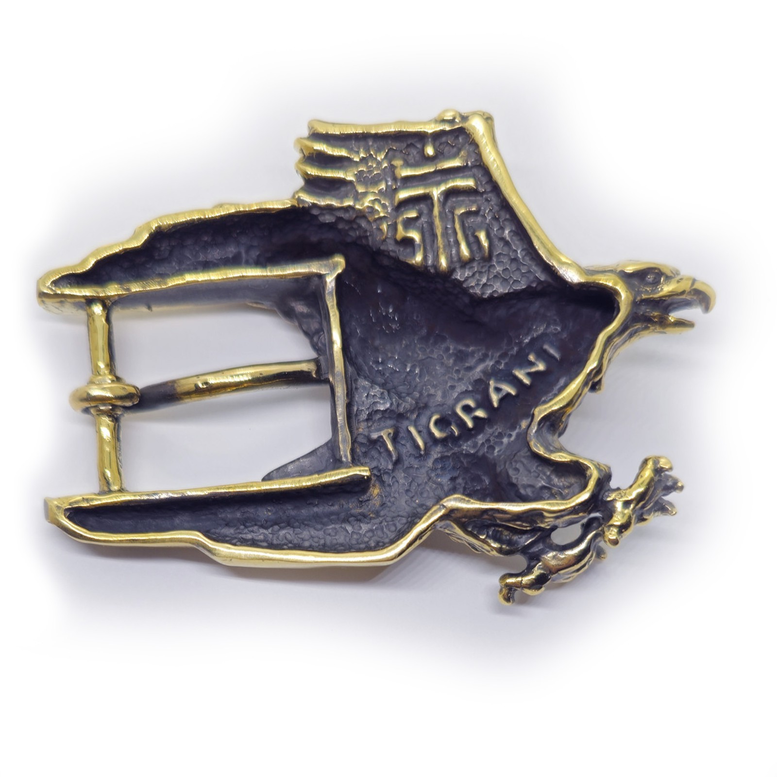 Eagle Flying Brass Belt Buckle
