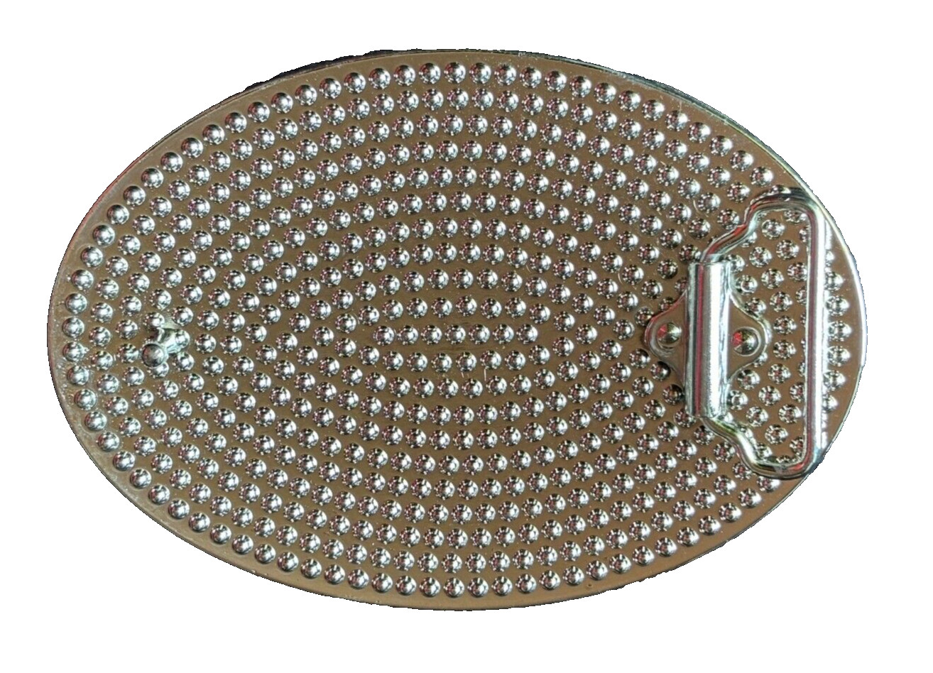 BLING BELT BUCKLE ICED OUT 602 RHINESTONES SILVER METAL HIP ROCK MUSIC NEW BULKY