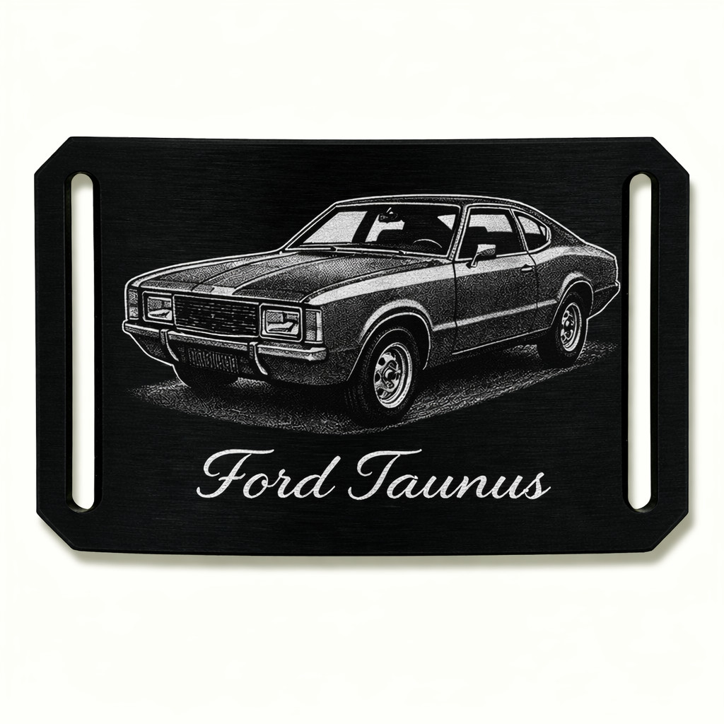 Crios branding belt aluminium buckle Ford Taunus vintage legend