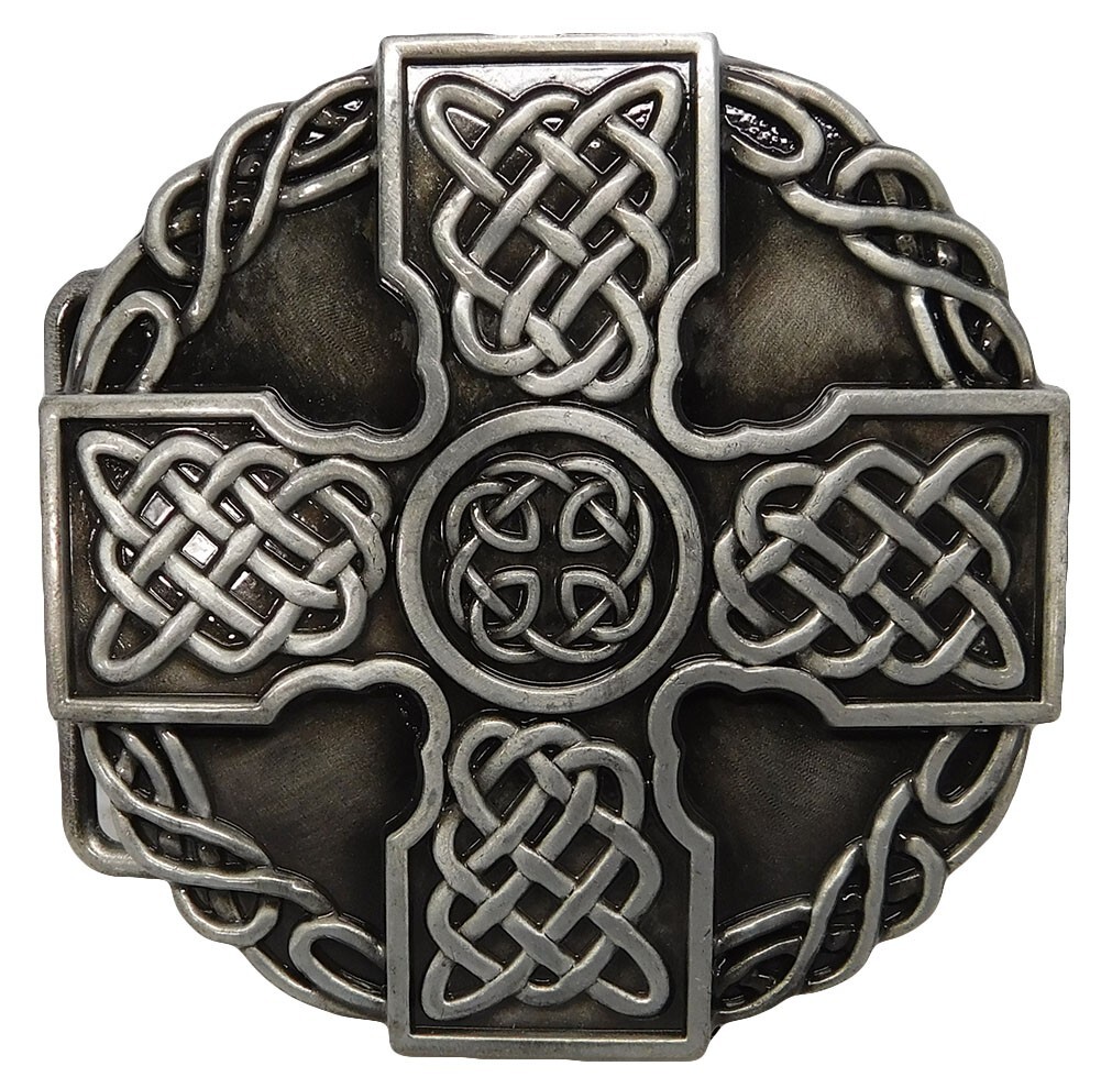 Celtic Knot Wheelhead Cross Belt Buckle