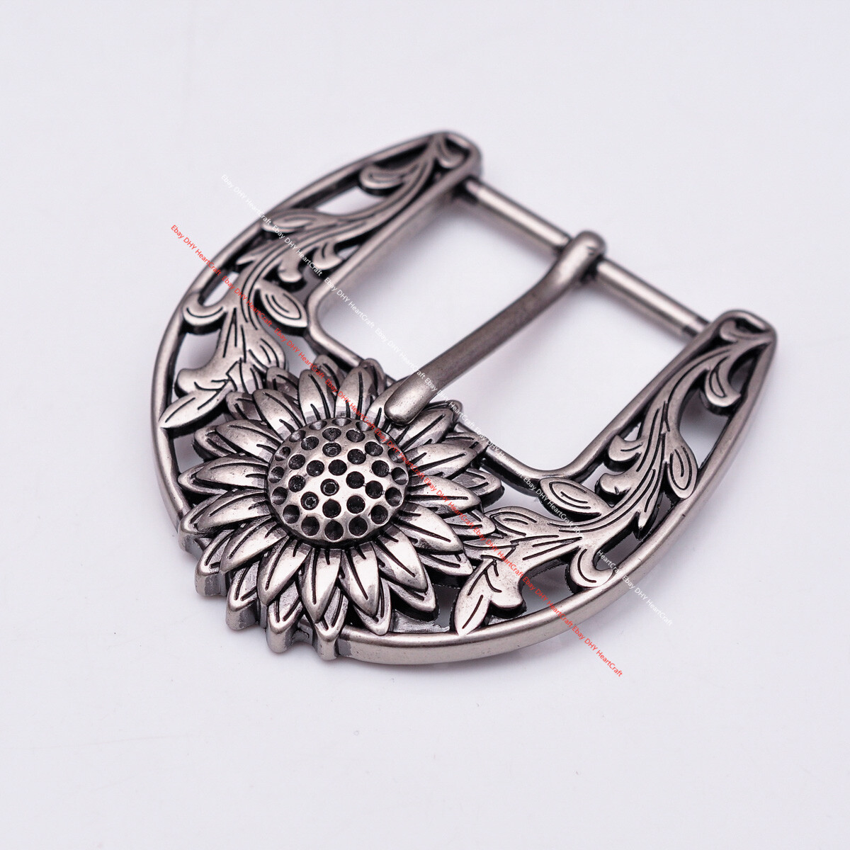 Western Cowboy Sun Flower Single Prong Wide Pin Belt Buckle Replacement fit 38mm