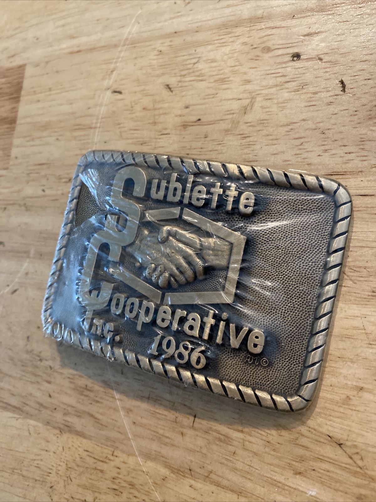 CO-OP Belt Buckle Collector METAL Man Cave Original Farm Ranch Cowboy Patina
