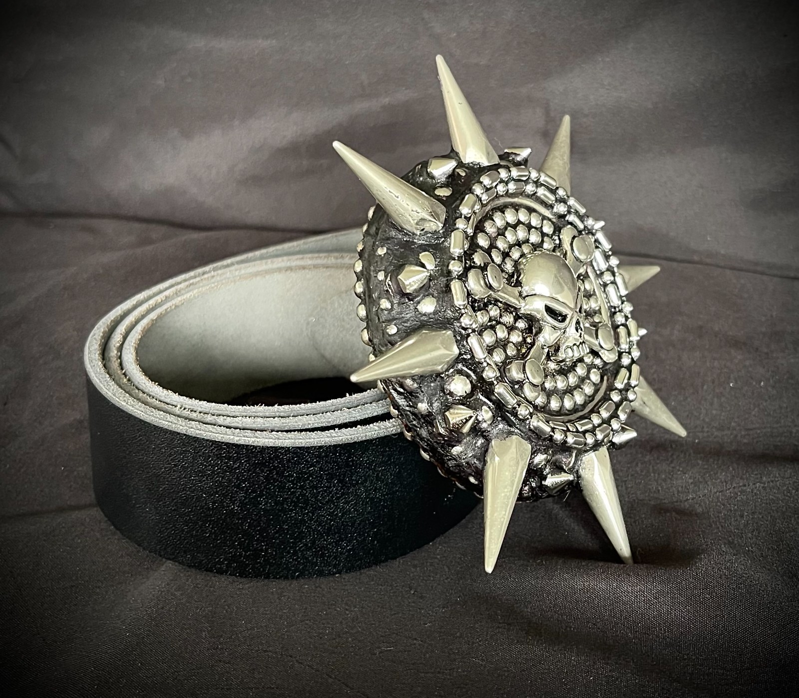 Skull Spiked Belt Buckle Archive 2007-09 Reworked 2026 OOAK Darren McNeese