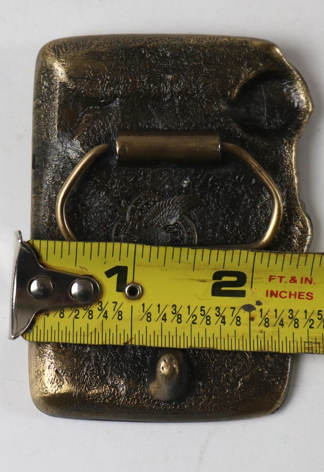 Vintage Texaco Motor Oil & Gas Service Station Belt Buckle CHICAGO USA