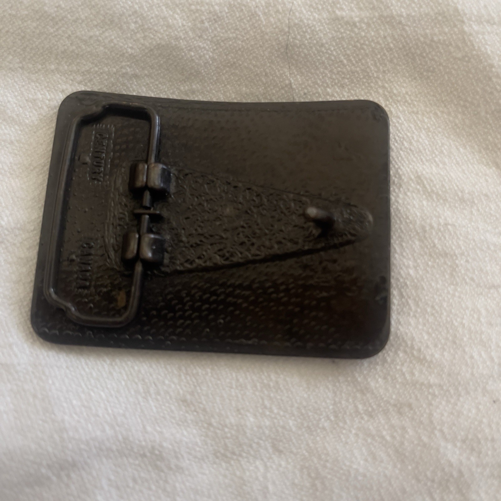 Crosman Copperhead Metal Belt Buckle Embossed Logo vintage 1.5&Prime; 70’s