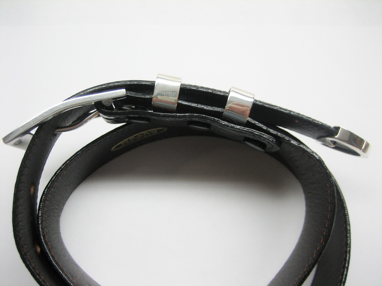 Sterling silver buckle 2 loops and tip set 41 g w/Genuine Lizard-1-1/4 to 1&Prime;belt