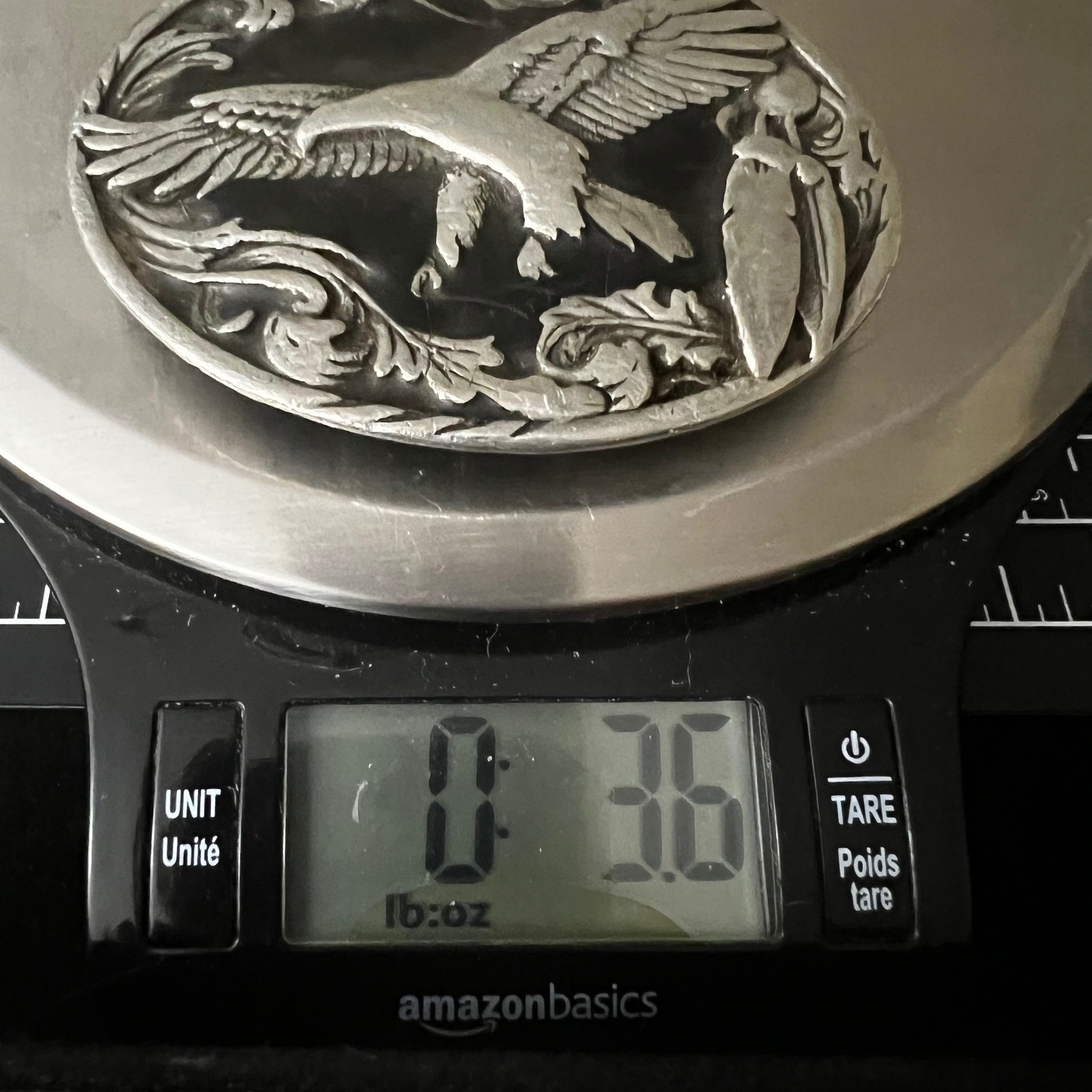 Siskiyou 1995 Flying Eagle Pewter Belt Buckle A-2 Made in USA Large Western