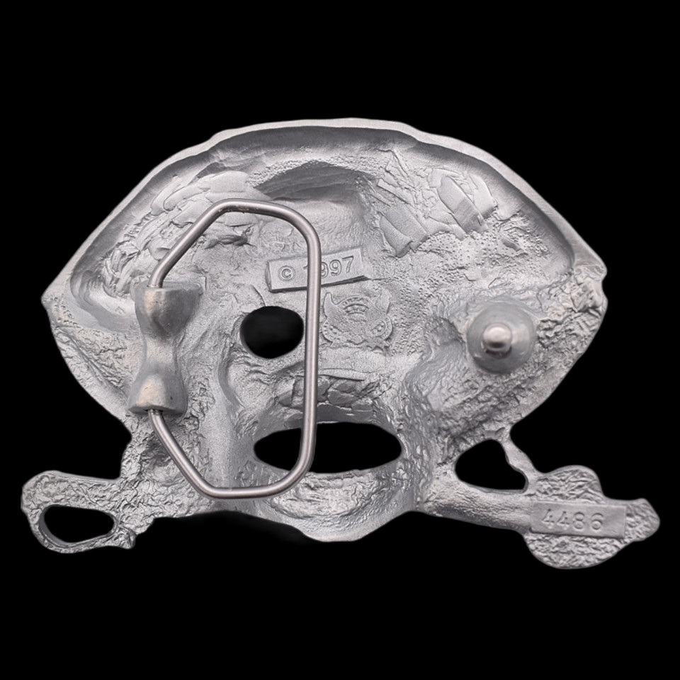 Pirate Skull Swords Hat Eyepatch Flag Pirate Ship Gold Vessel Belt Buckle