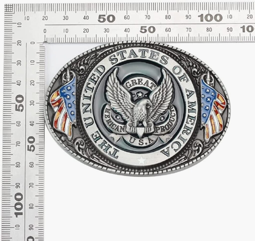 The United States Of America Eagle Flag Belt Buckle 3D Aluminum 3.2 oz New