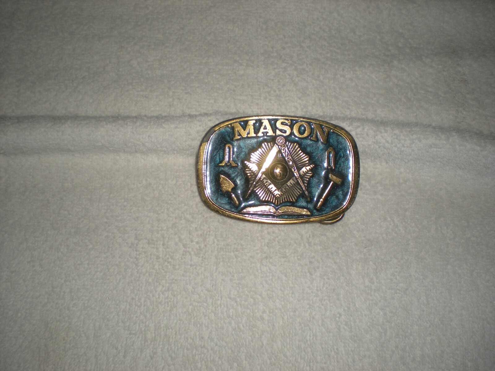 The Great American « MASON » Belt Buckle 1986 Made In USA