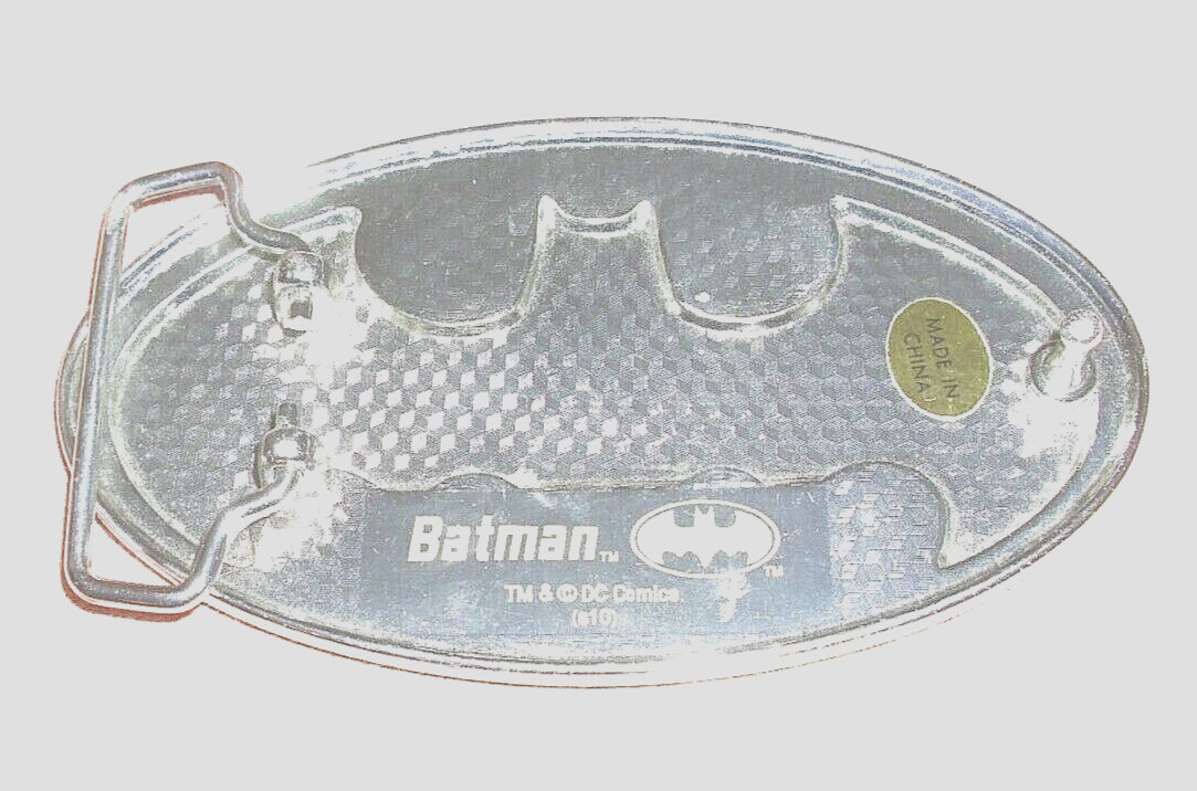 Metal Batman Belt Buckle By Dc Comics Yellow and Silver Collectors Item