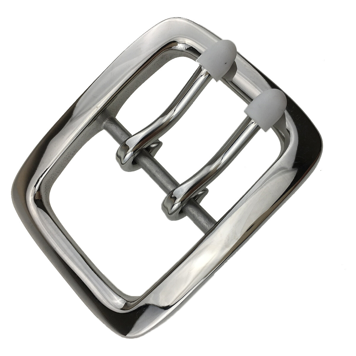 Replacement 1-1/2&Prime; (4cm) Solid Stainless Steel Double Prong Belt Buckle Sliver