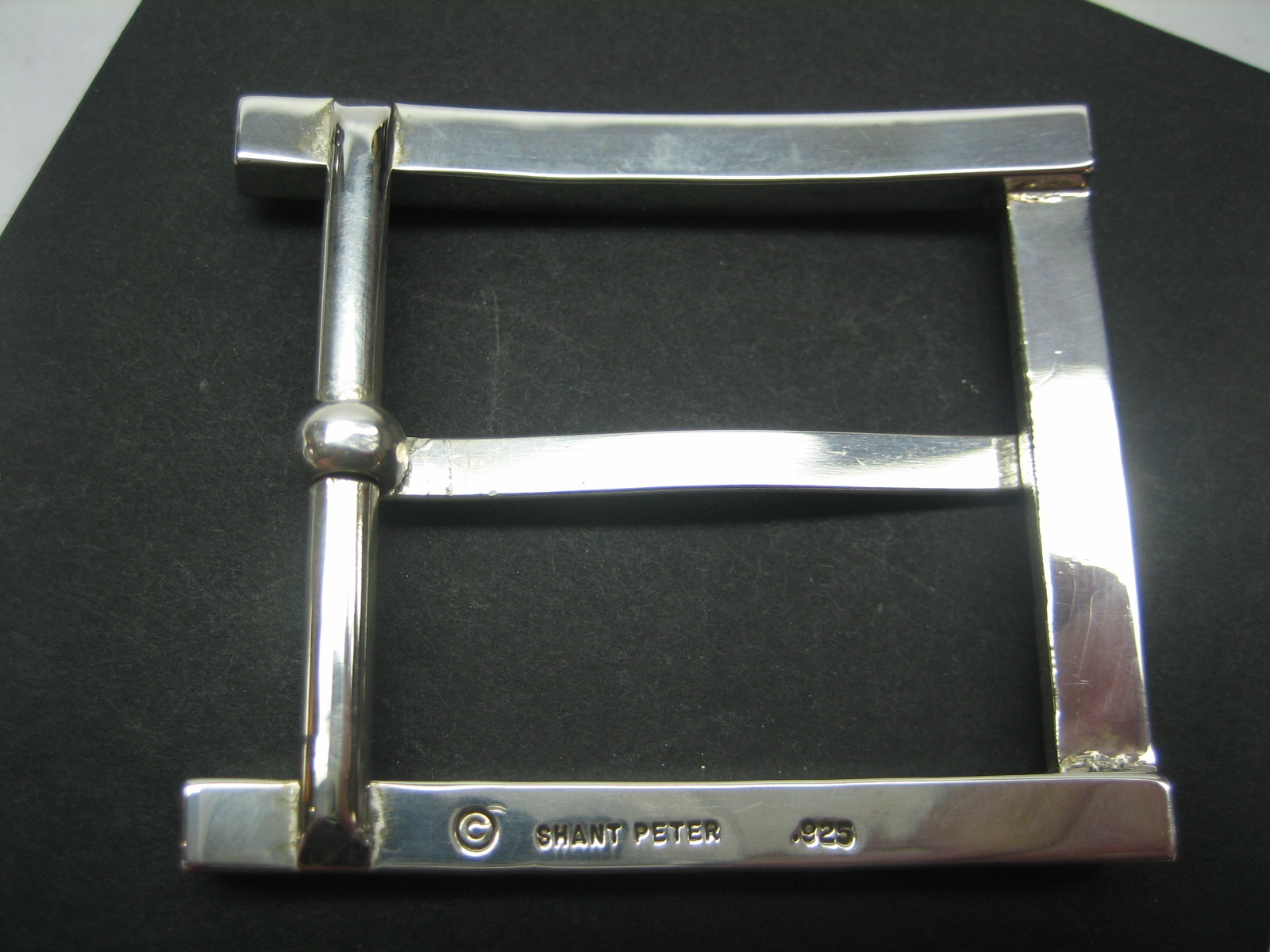 Sterling silver 925 Granada buckle 46 grams w/Genuine Lizard-1.5  » belt U.S.A..