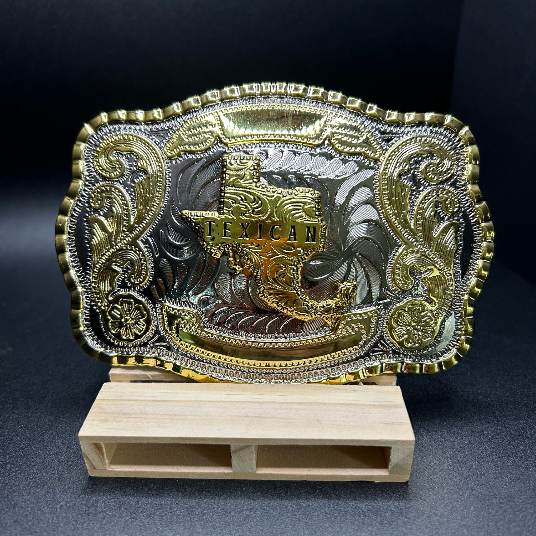 Texican Western Belt Buckle 5.5” x 4” Durable Alloy – Fits Standard 2” Belts.