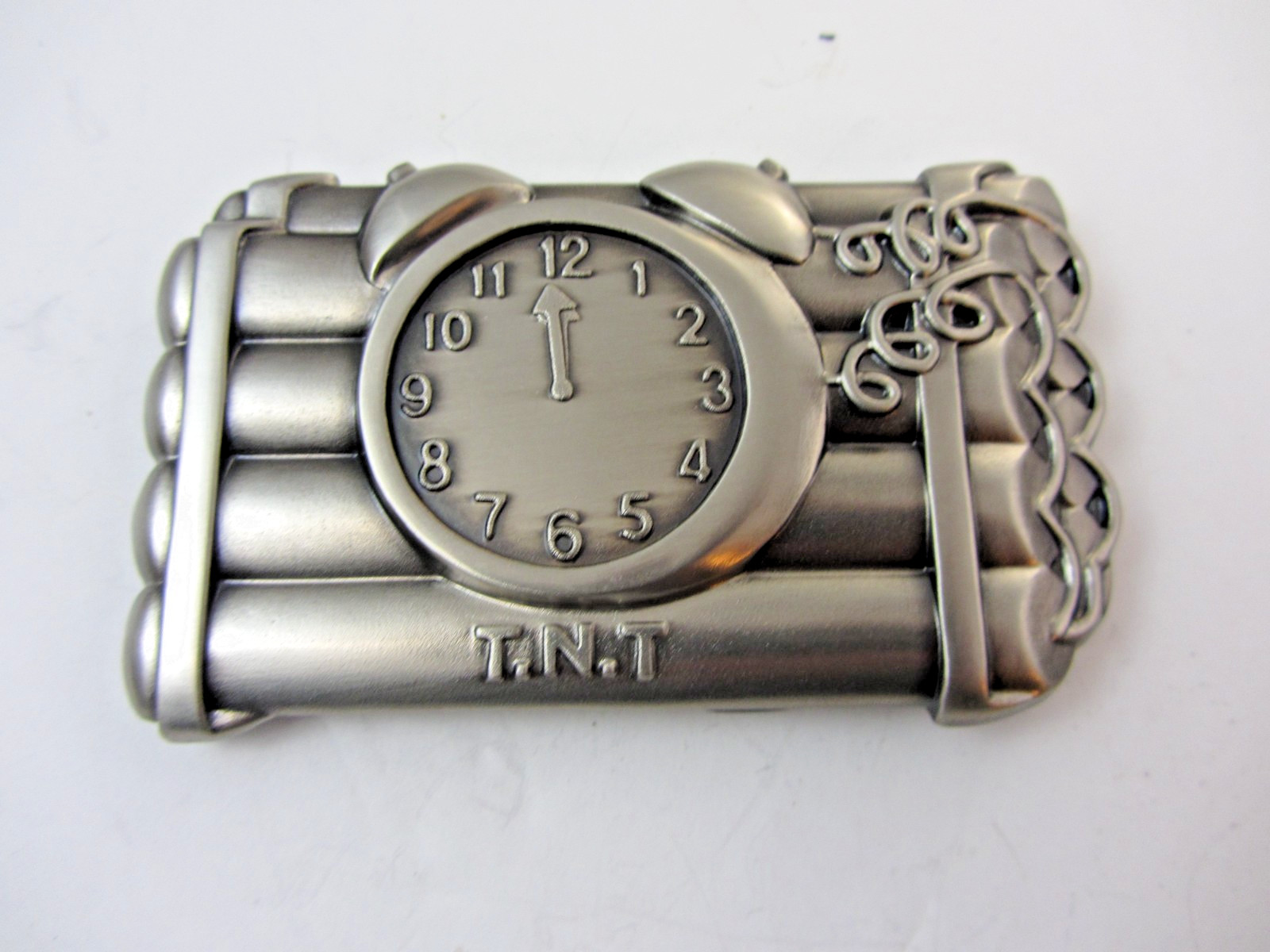 Dynamite and timer TNT 2005 Belt Buckle by Silver Moon Concepts