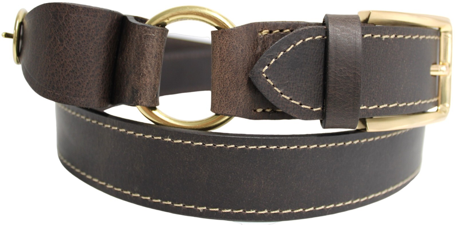 Double Ring with Pouch Leather Hobble Belt Chestnut NEW – All Sizes