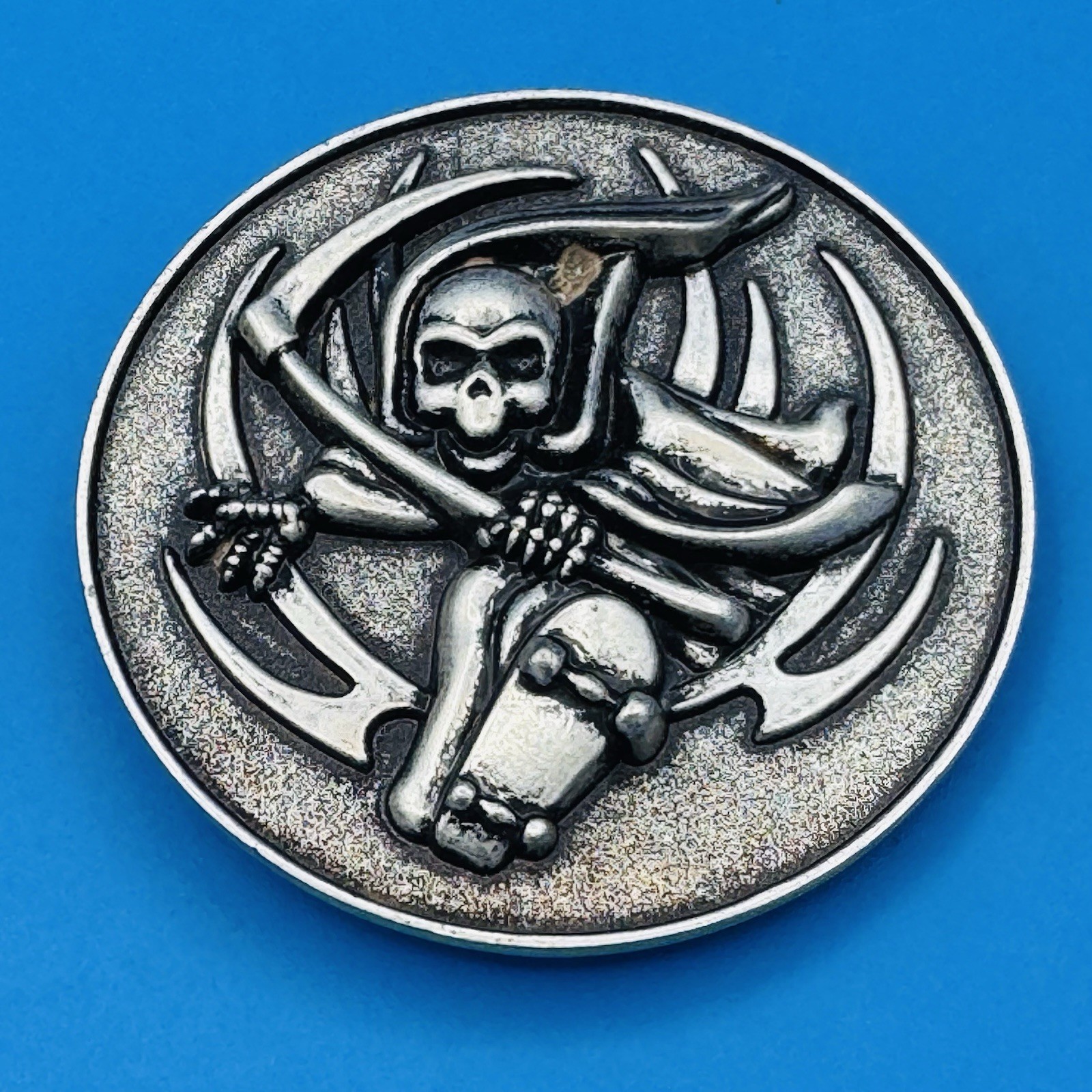 Grim Reaper Skull Skateboarding Style Gothic Biker Belt Buckle Heavy Metal
