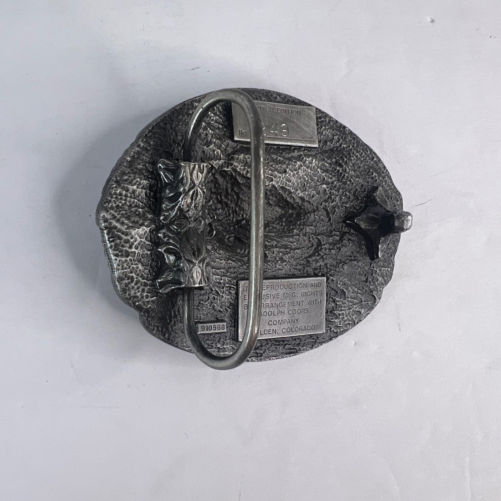 VTG Coors Beer National Western Stock Show Belt Buckle 1992 Draft Horse Ltd Ed