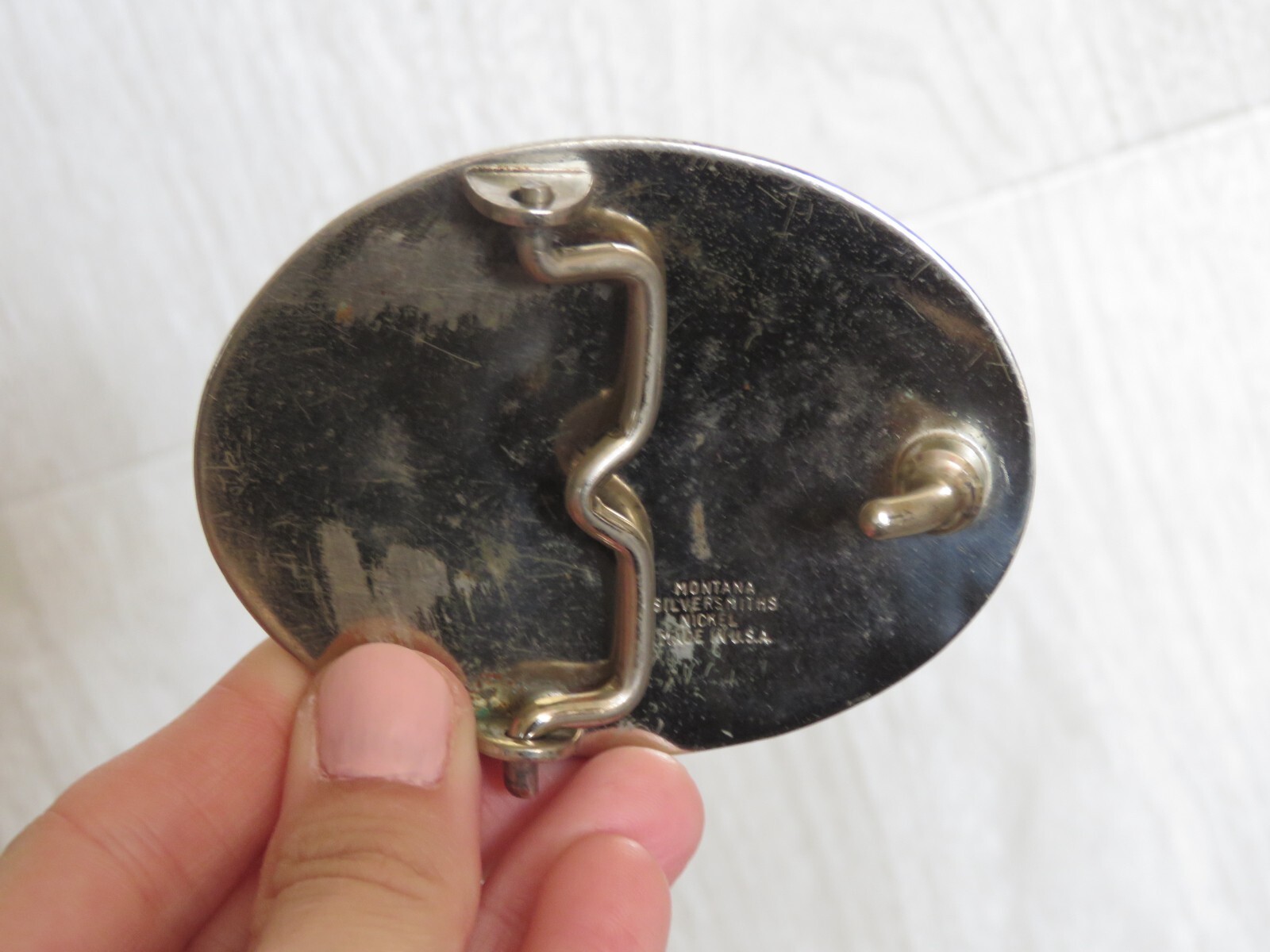 VTG Montana Silversmiths Silver Swirl Western Bull Rider Cowboy Belt Buckle READ