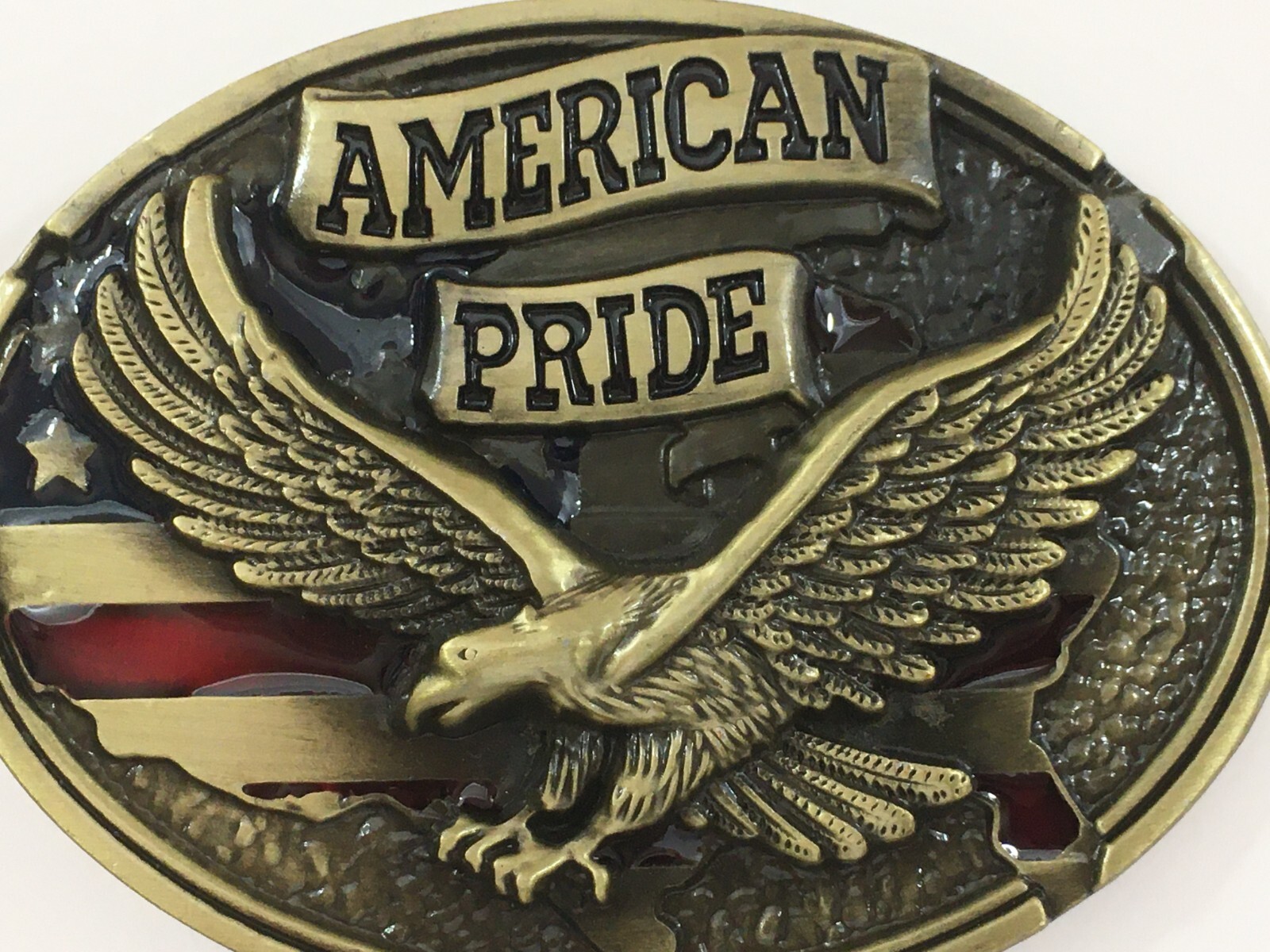 American Pride Belt Buckle USA Flag Eagle Western Cowboy Patriot Men Belt Buckle