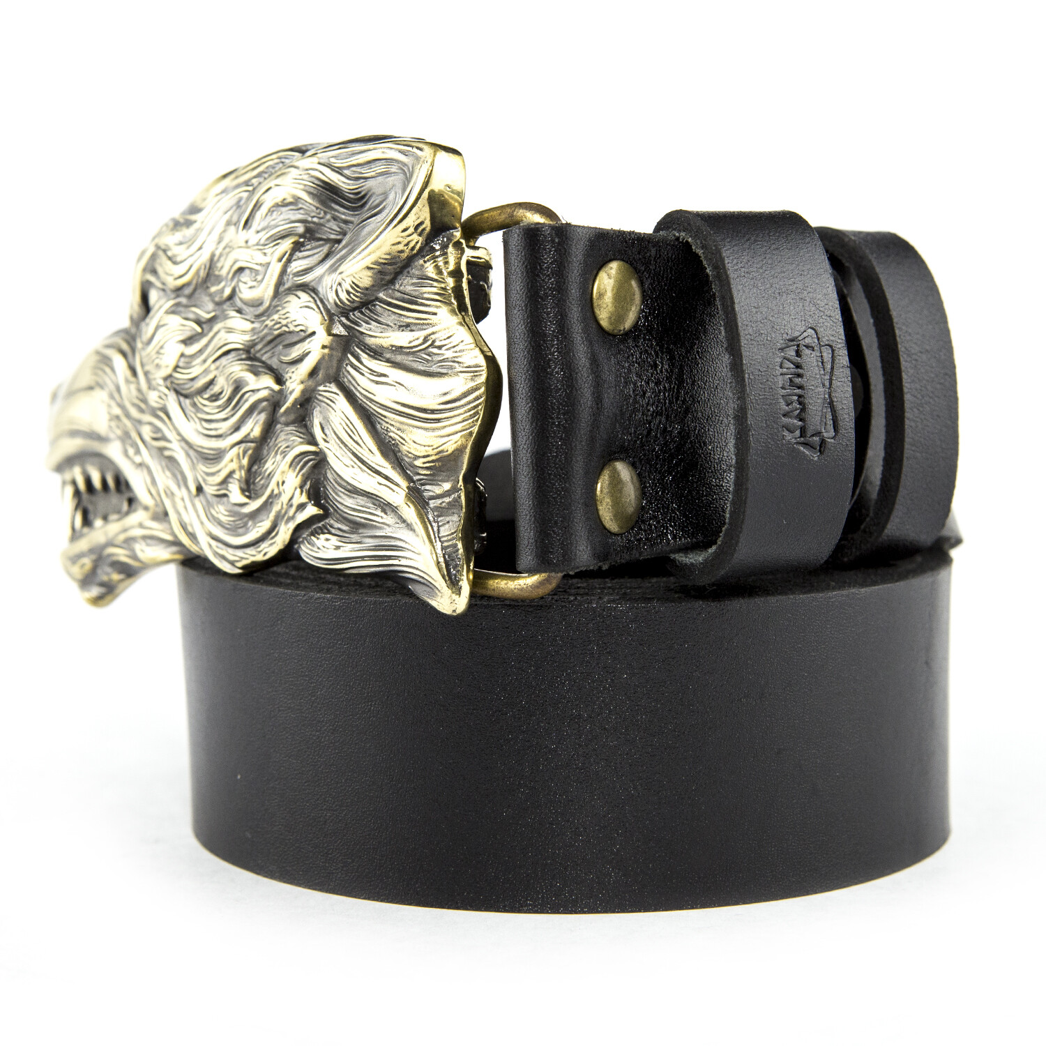 Belt buckle Grey Wolf, Handmade wolf head solid belt buckle