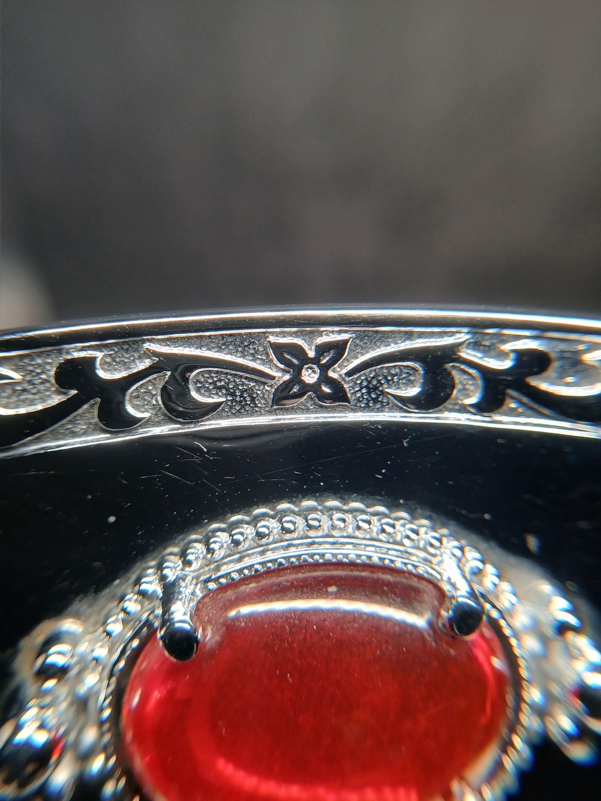 Western Red Stone Silver Belt Buckle