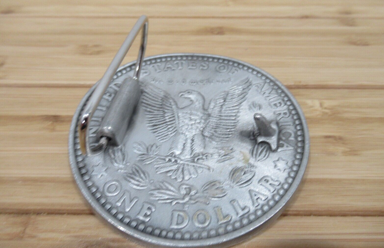 Vintage Oversized Reproduction Morgan Dollar Coin Belt Buckle