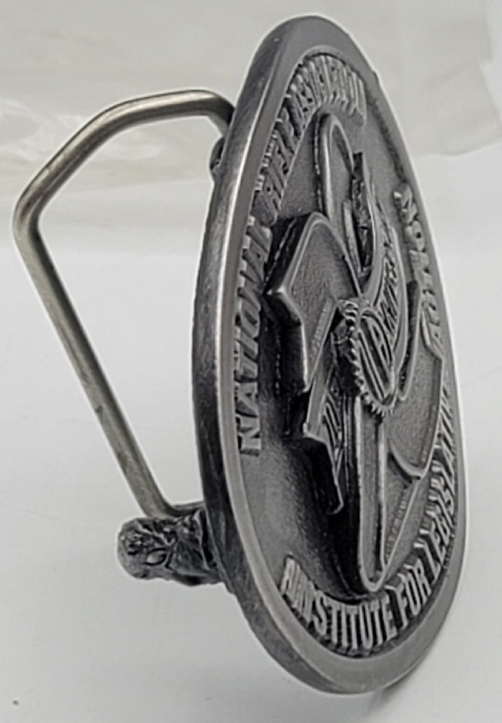 Vtg Belt Buckle Gun NRA ILA 20th Anniversary 3d Lion Shape Chape & Prong NEW