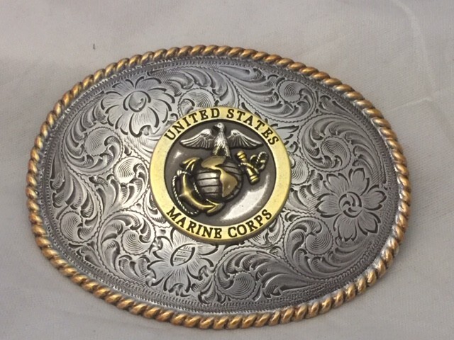 USMC Marine Corps Western Style Buckle