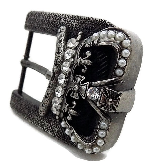 WASHED UP HOLLYWOOD #072VS VINTAGE SILVER KING TUT 1.5&Prime; PEWTER BUCKLE ONLY!