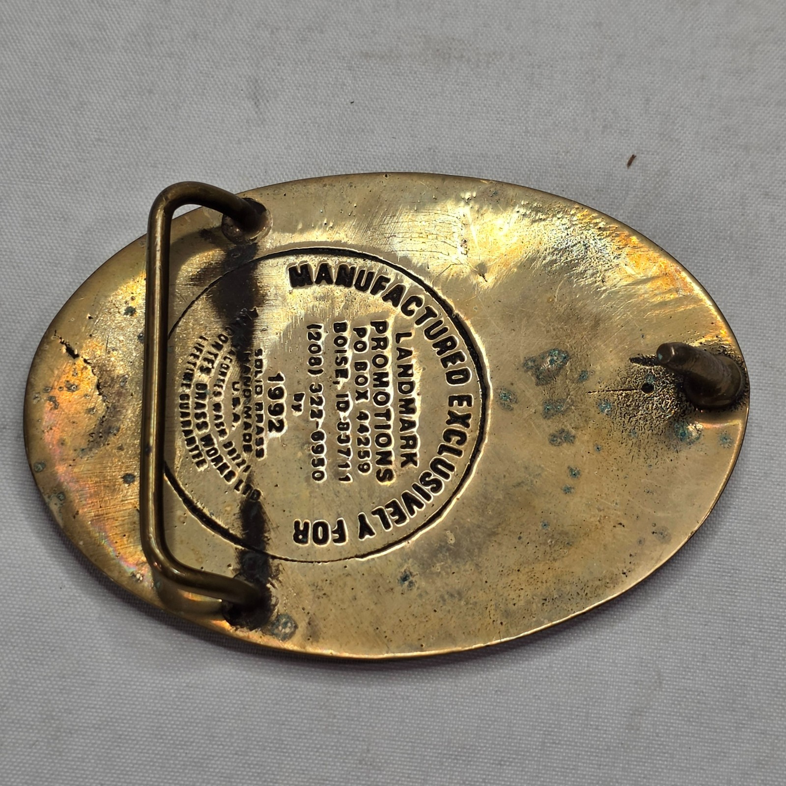 Vintage DIA Denver Airport Construction Safety Belt Buckle Anacortes Brass 1992