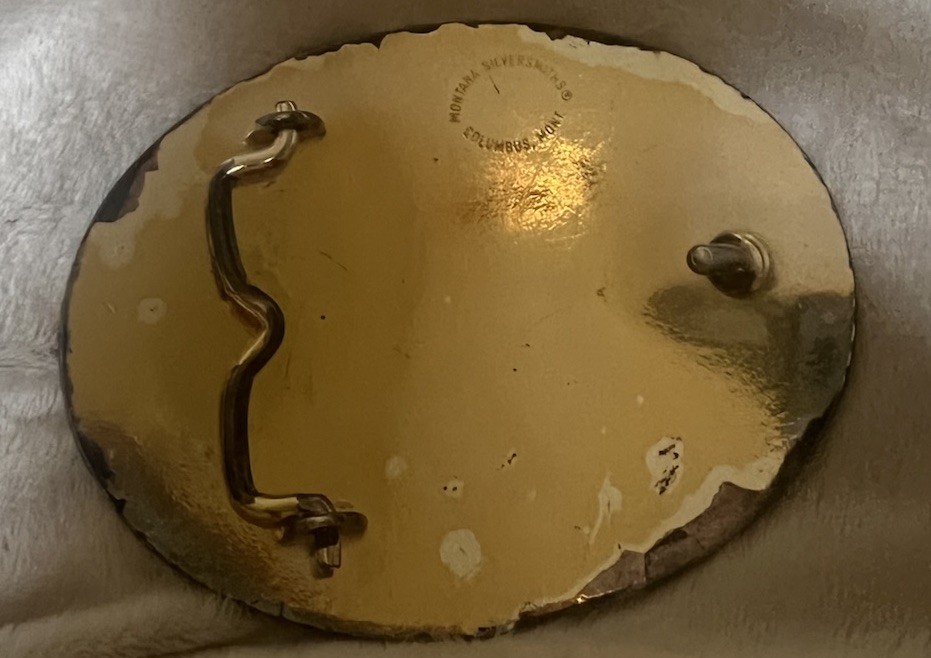 Montana Silversmiths Two-Tone Buffalo Nickel Belt Buckle Steer Head Skull Rodeo