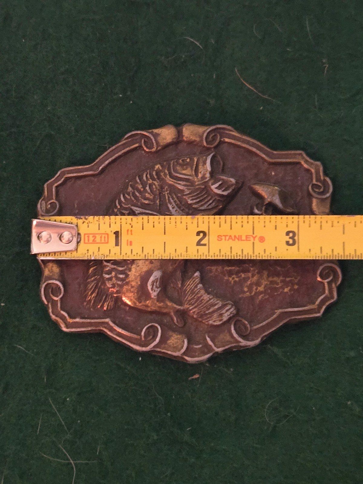 Vintage Brass Belt Buckle « Big Mouth Bass (Y-17)