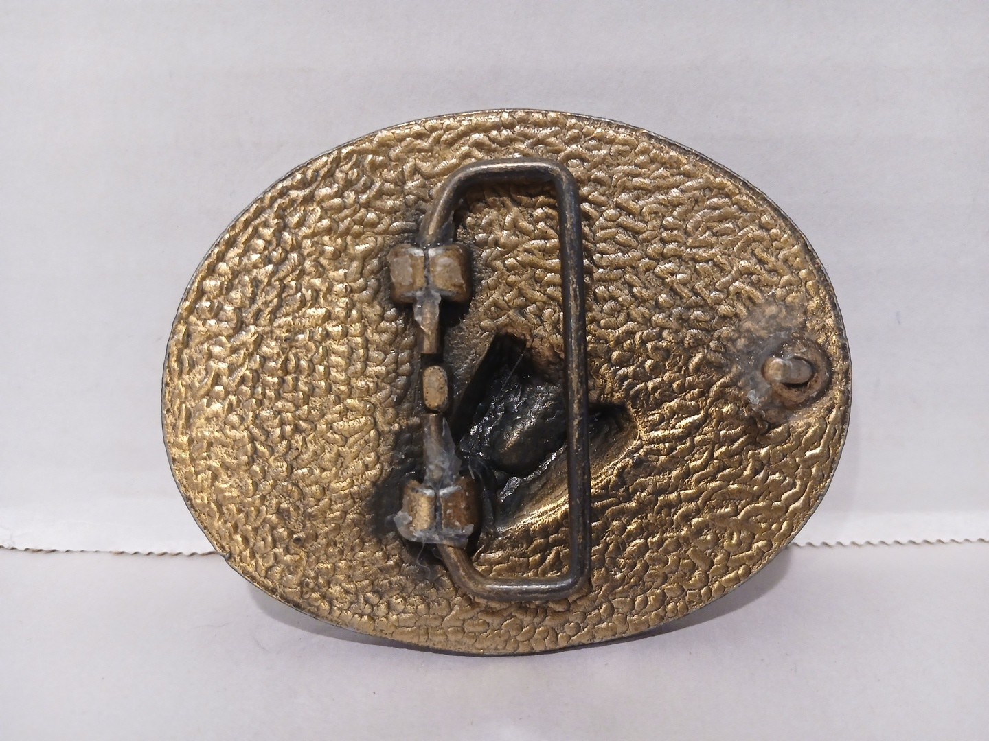 Vintage SMITH TOOL Solid Brass Belt Buckle Heavy Raised Drill Bit 