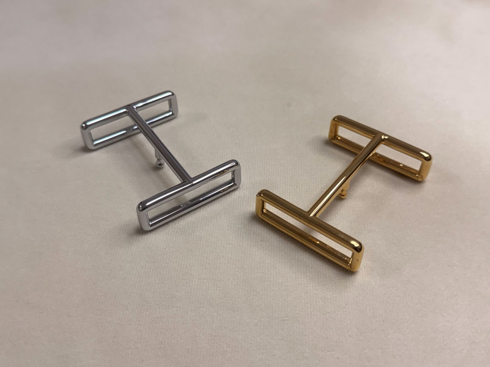 38mm Buckle Replacement Belt Buckle Polished Gold/Silver H with Pouch