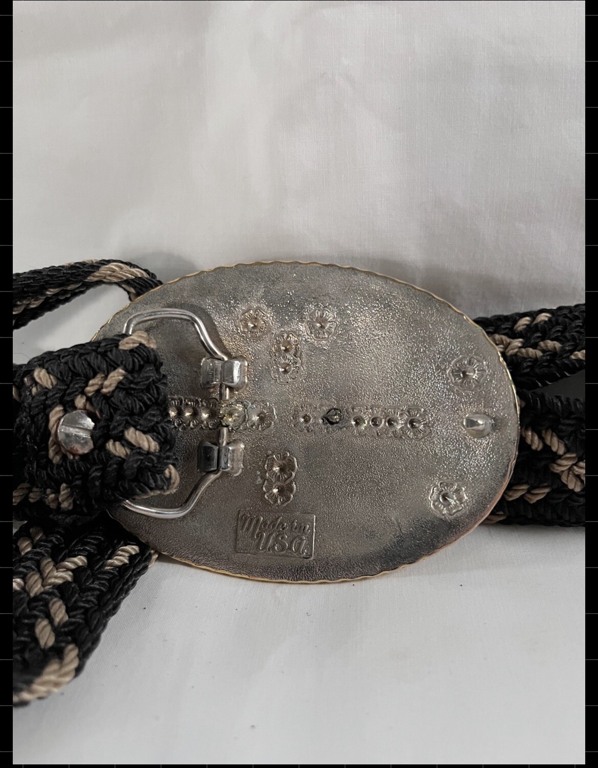 Western Cowboy Rope Style Belt & Eagle Belt Buckle Sz: 34 – 36