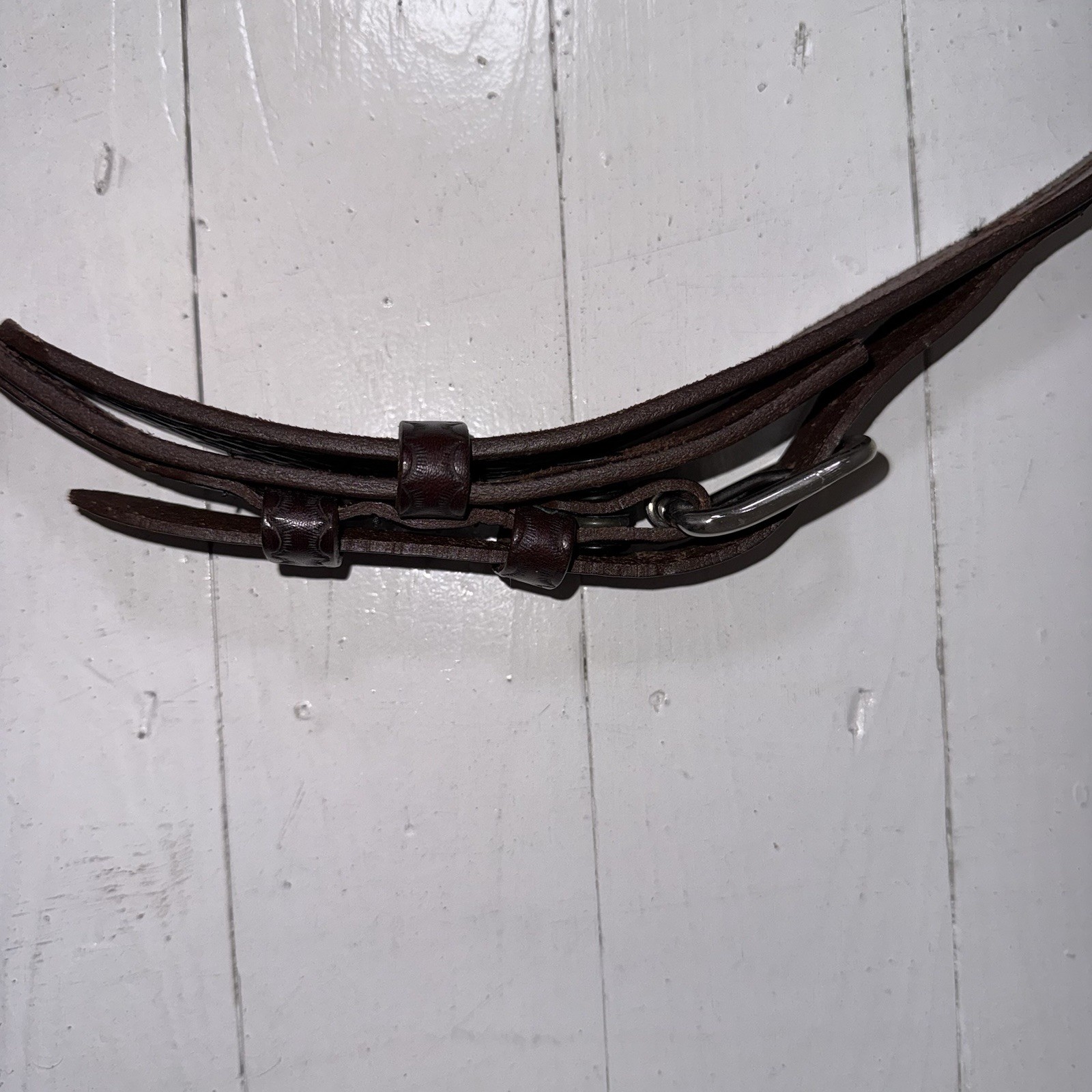 Boston 1.75” Garrison Dark Brown Leather Silver Buckle Belt Made In USA Sz 50