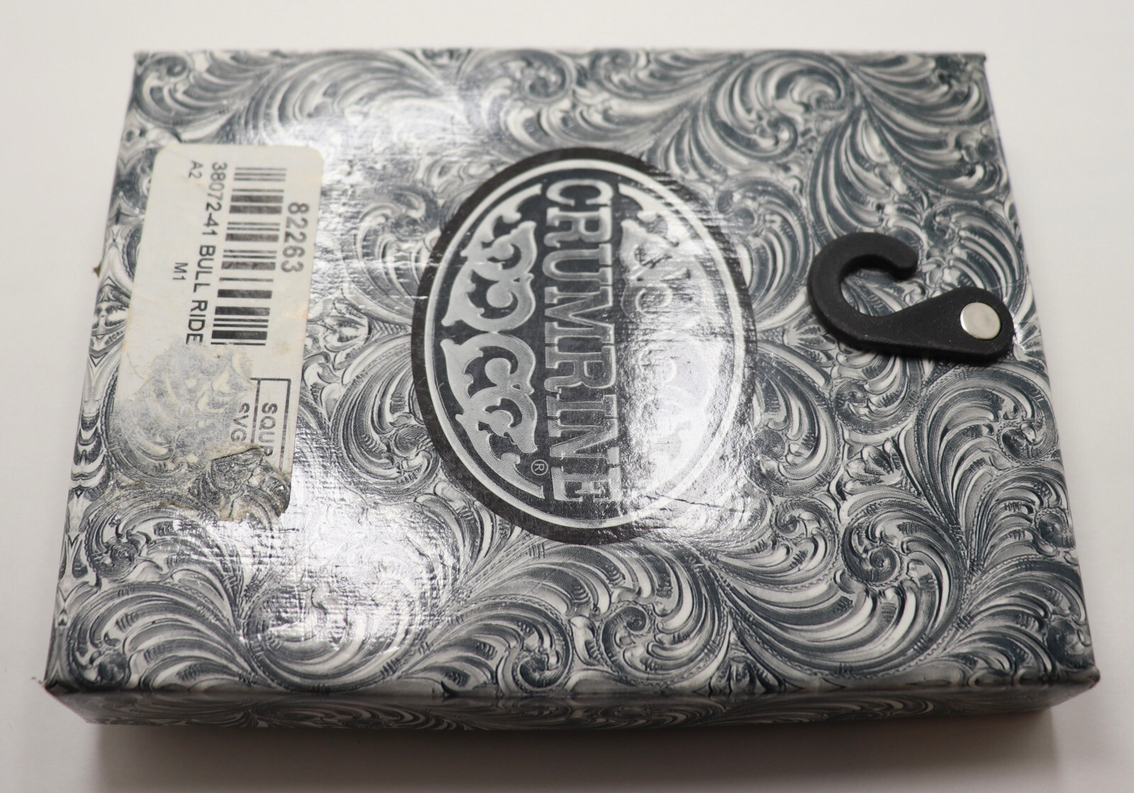 NEW Crumrine Western Rectangle BULL RIDER Belt Buckle 3807241 BOXED