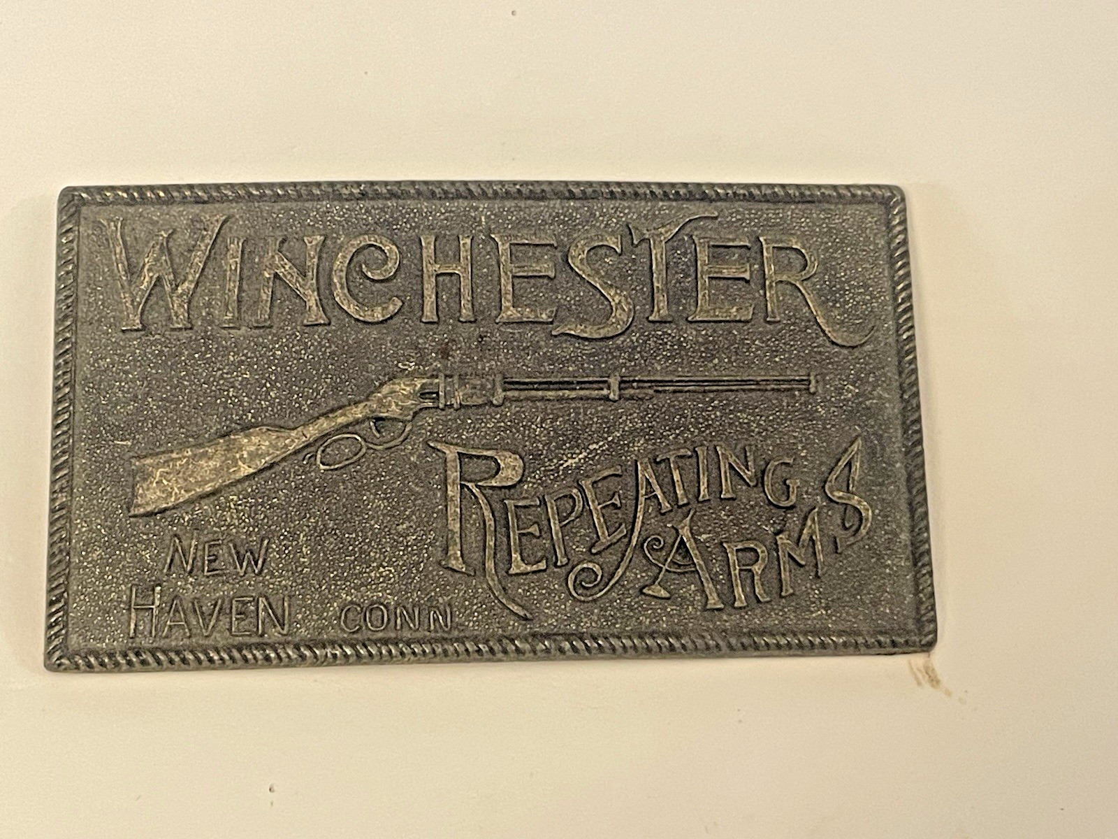 VINTAGE WINCHESTER REPEATING ARMS BELT BUCKLE LEWIS BUCKLES 🌺🌺