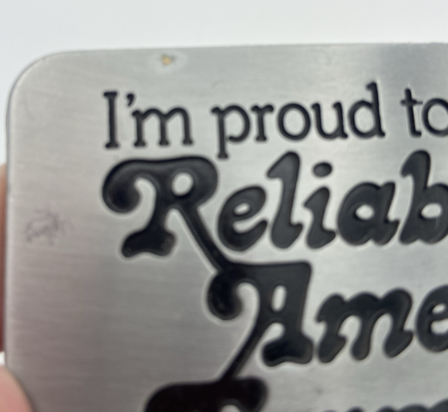 VTG 1982 New Holland Farming Metal Belt Buckle Proud To Be An American Farmer