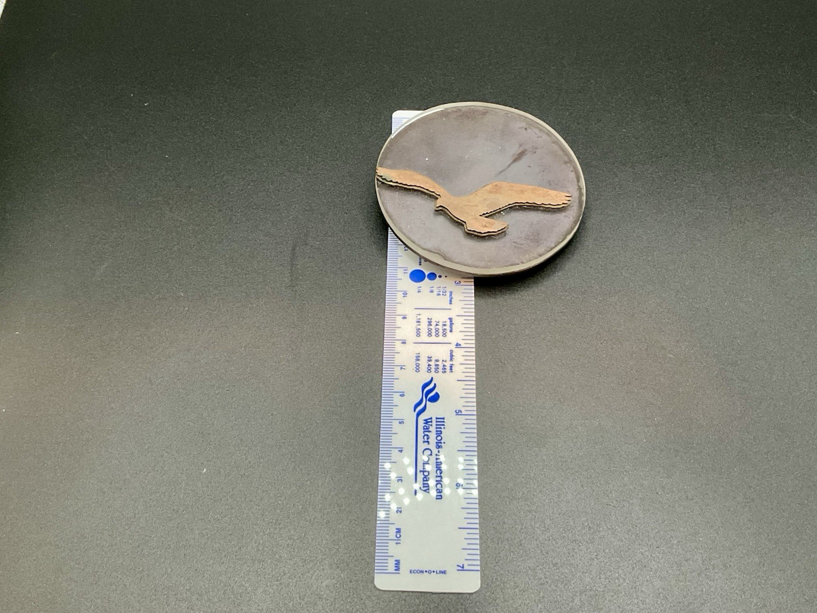 Artisan Vintage 1970s Hippie Belt Buckle Copper Flying Bird