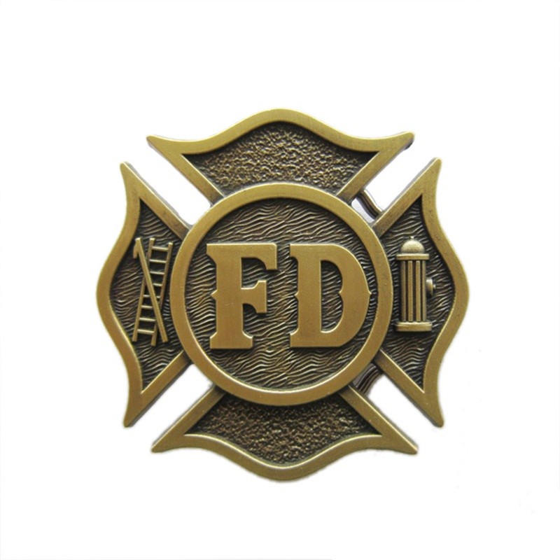 Antique Bronze Fire Fighter Dept Classic Hero Belt Buckle also Stock in the US