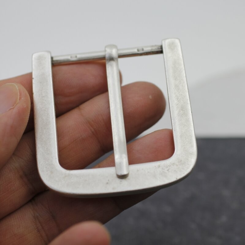 Antique Silver Rectangular Pin Buckle Holds 4cm Belt