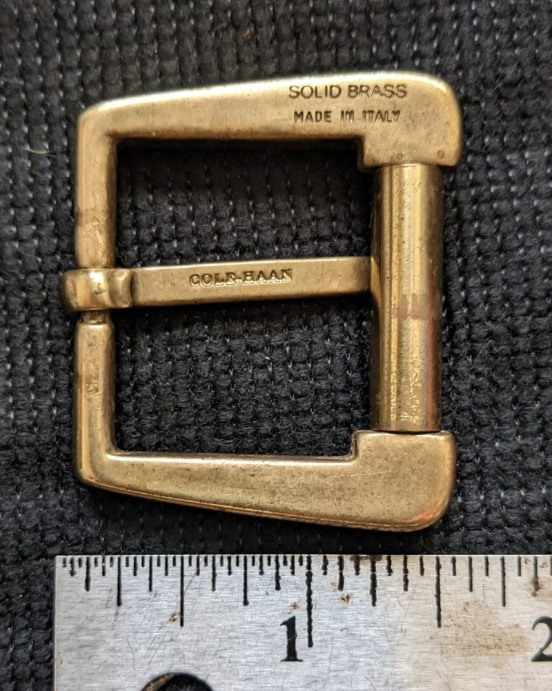 VTG GENUINE COLE HAAN ITALY MENs REPLACEMENT BELT BUCKLE METAL SOLID BRASS