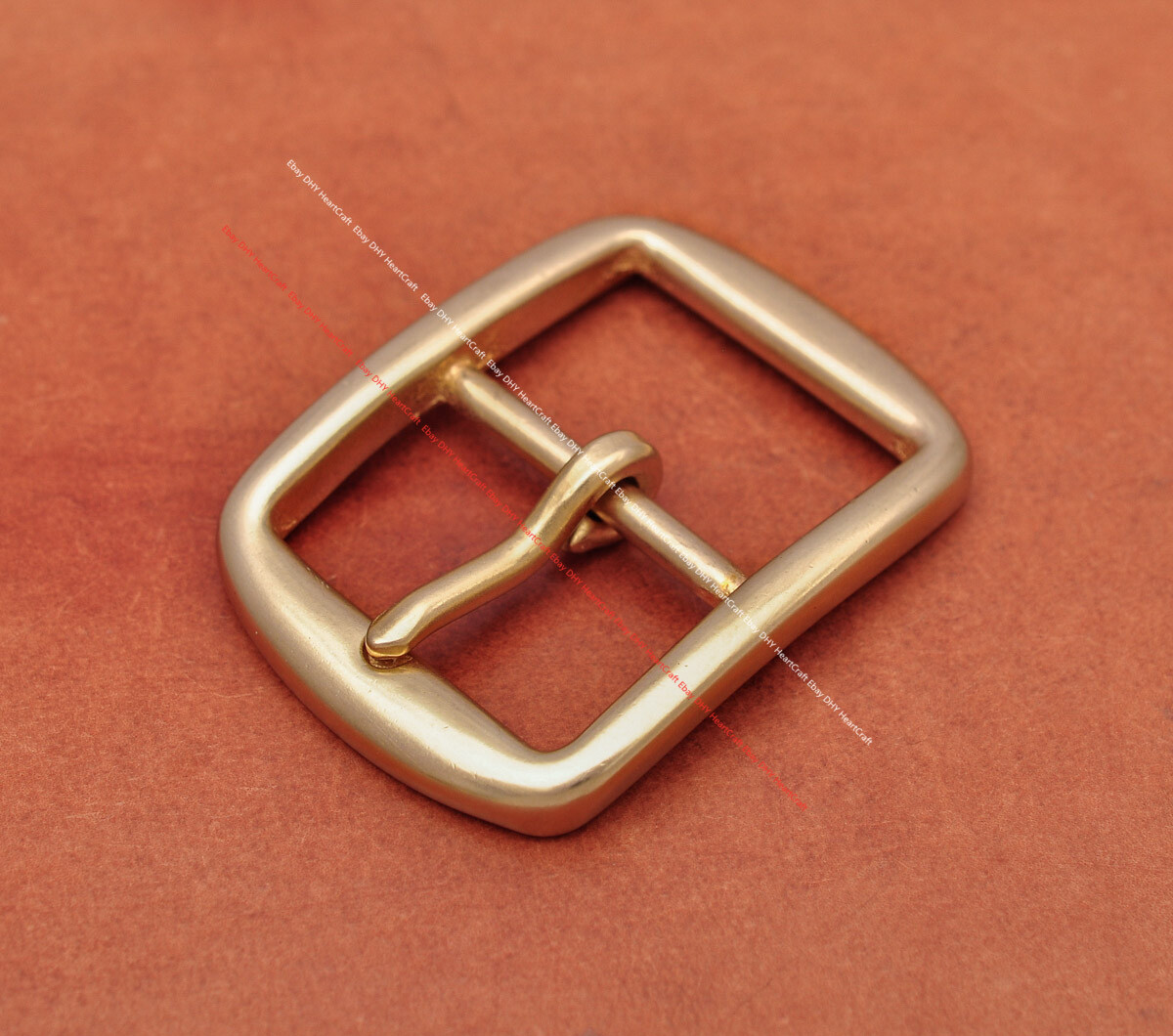 Natural Solid Brass Center Bar Tongue Pin DIY Leathercraft Belt Buckle Fits 39mm