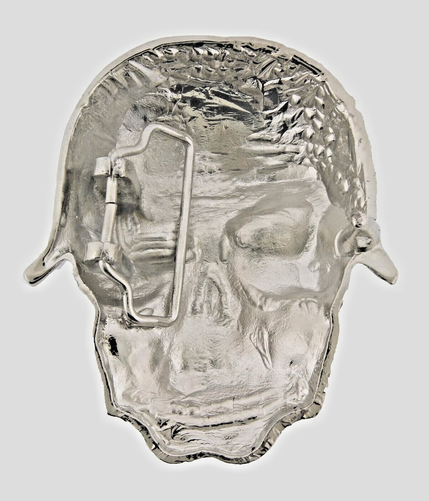 Skull Belt Buckles Men Women Rhinestones Vintage Star Silver Metal Pirate Horn