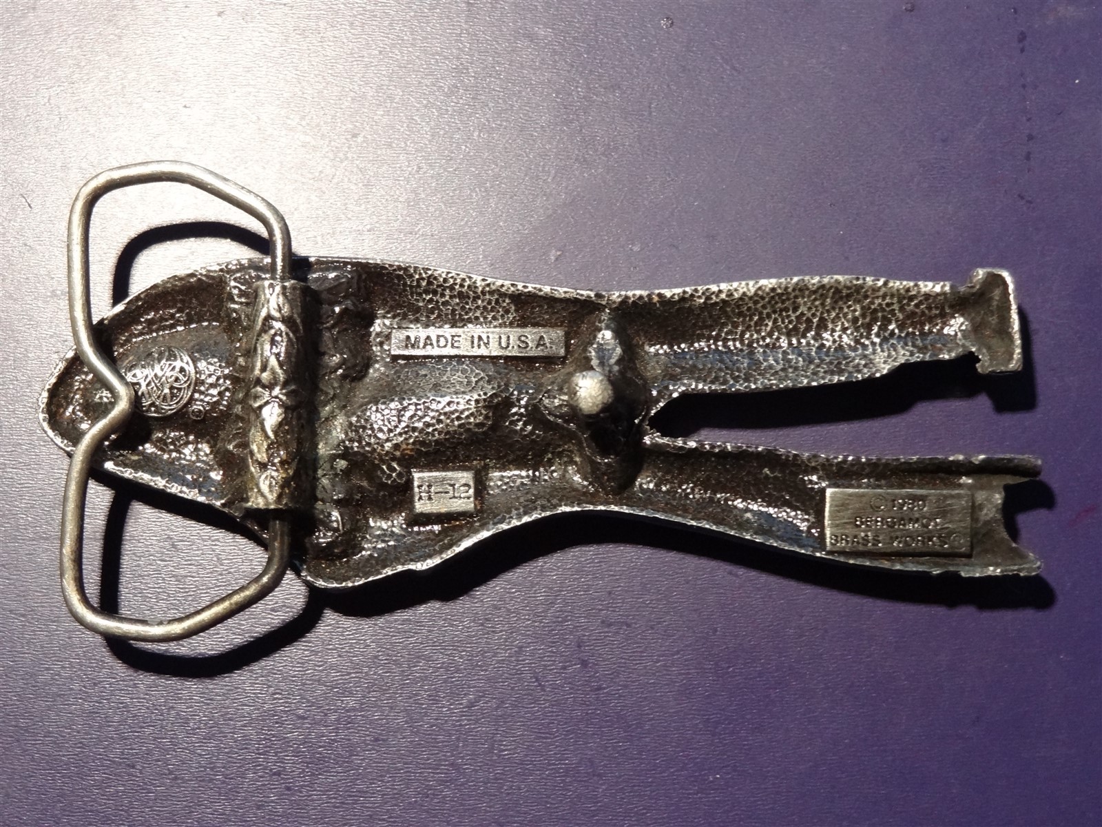 1980 Bergamont Brassworks Vice Grip Buckle « Mr. Fix It » Delevan Wisconsin